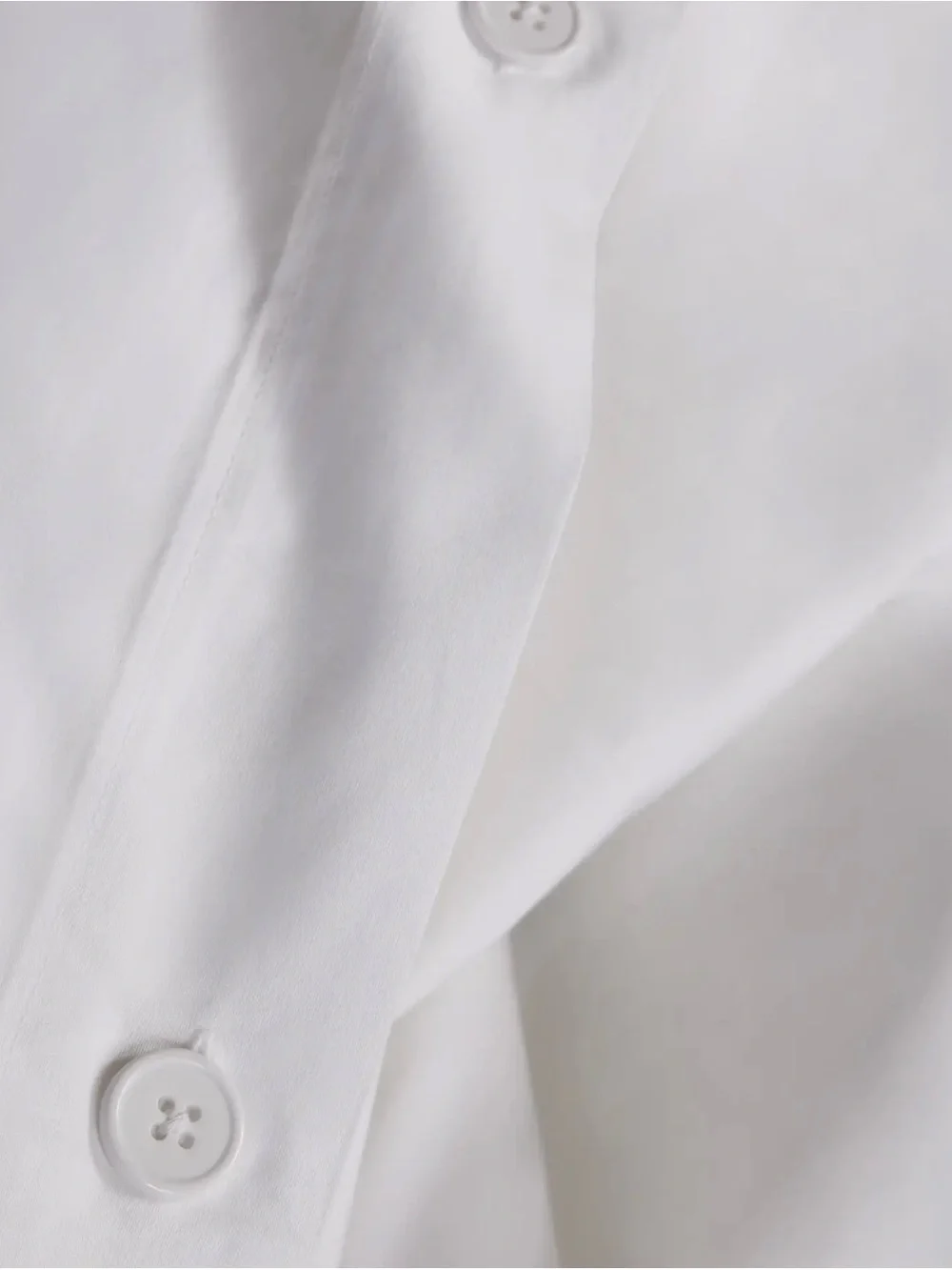 Organic Crisp Percale White Embellished Duvet Cover - Retail $110